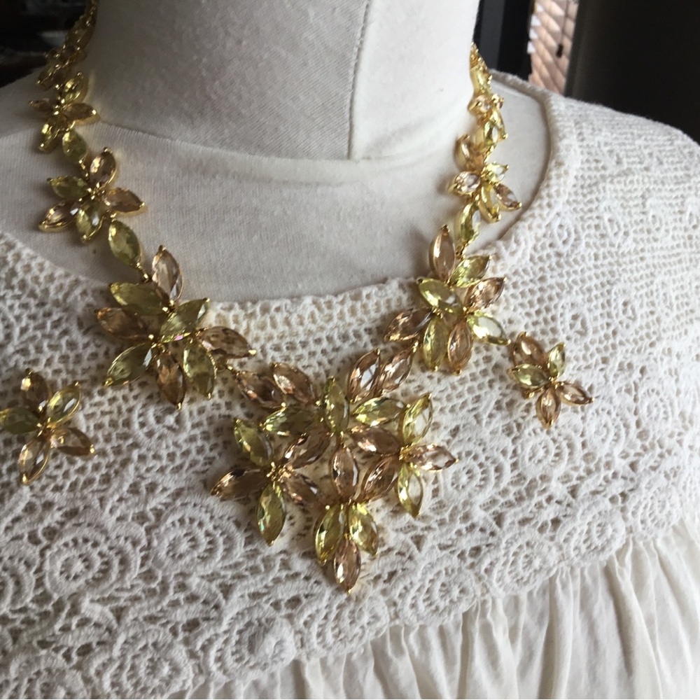 COPY - Luxurious Gold Botanical Statement Necklace
